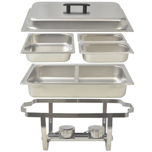 2-Piece Chafing Dish Bain Marie Set Stainless Steel Buffet Food Warmer - Image 7