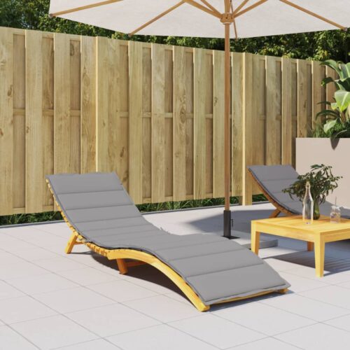Sun Lounger Cushion Grey 200x70x3cm Oxford Fabric - Image 2