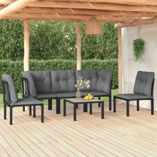 6-Piece Outdoor Sofa Set Garden Patio Lounge Chairs Furniture Setting Rattan - Image 2