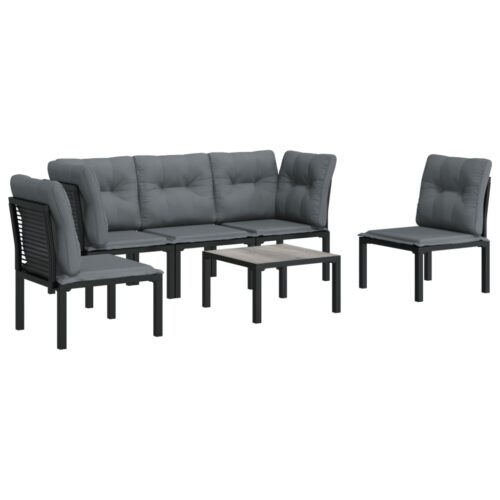6-Piece Outdoor Sofa Set Garden Patio Lounge Chairs Furniture Setting Rattan - Image 3