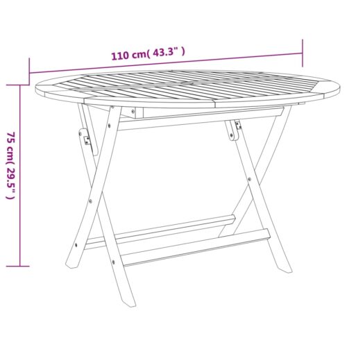 5-Pieces Garden Dining Set Wood Timber Outdoor Patio Furniture Acacia - Image 11