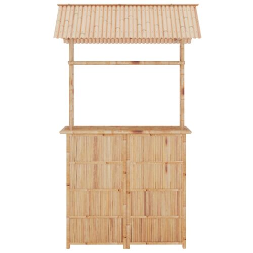 3-Piece Bar Set Bamboo Outdoor Garden Patio Dining Lounge Furniture - Image 4