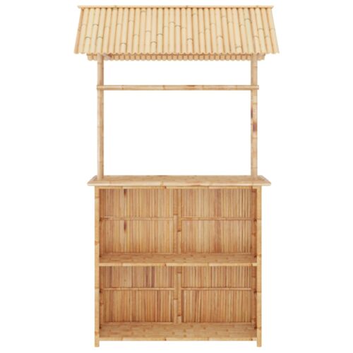3-Piece Bar Set Bamboo Outdoor Garden Patio Dining Lounge Furniture - Image 5
