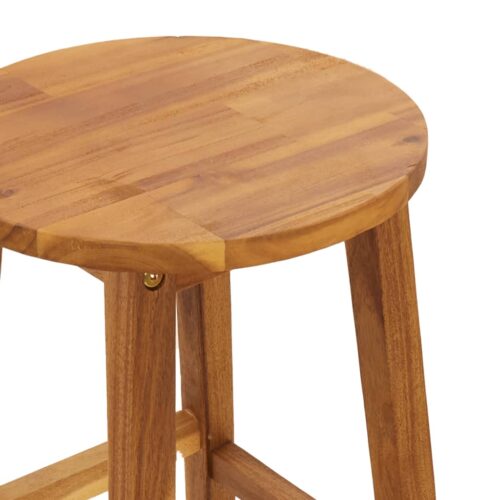 3-Piece Bar Set Wood Timber Outdoor Patio Furniture Acacia - Image 6