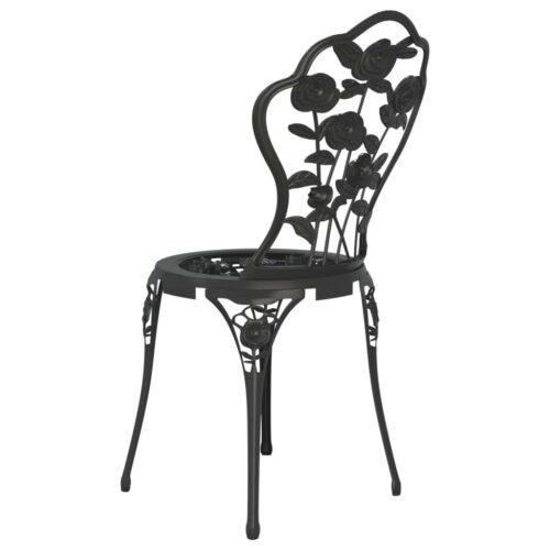 3-Piece Bistro Set Cast Aluminium Black - Image 7