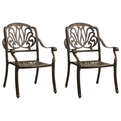 3-Piece Bistro Set Cast Aluminium Bronze - Image 3