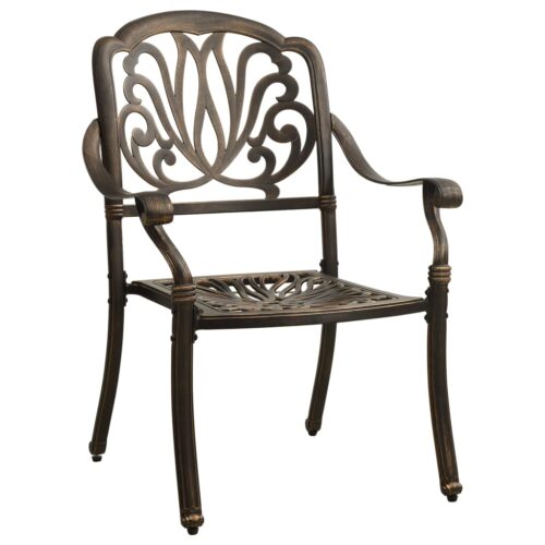 3-Piece Bistro Set Cast Aluminium Bronze - Image 4