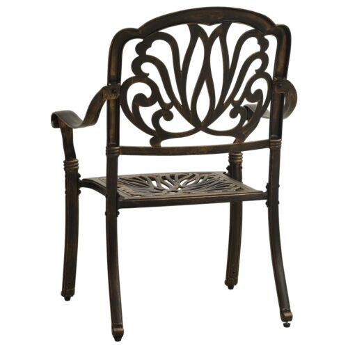 3-Piece Bistro Set Cast Aluminium Bronze - Image 7