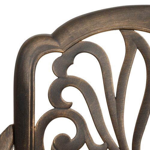3-Piece Bistro Set Cast Aluminium Bronze - Image 8