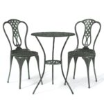 3-Piece Bistro Set Cast Aluminium Green