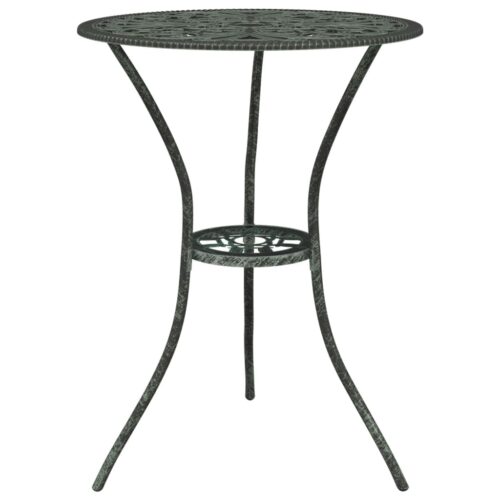 3-Piece Bistro Set Cast Aluminium Green - Image 3