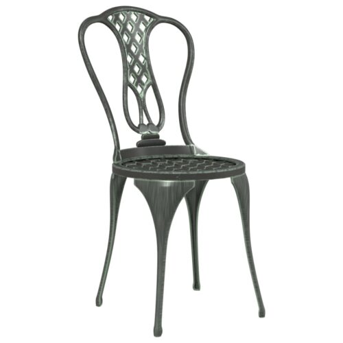 3-Piece Bistro Set Cast Aluminium Green - Image 6