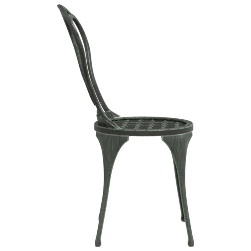 3-Piece Bistro Set Cast Aluminium Green - Image 8