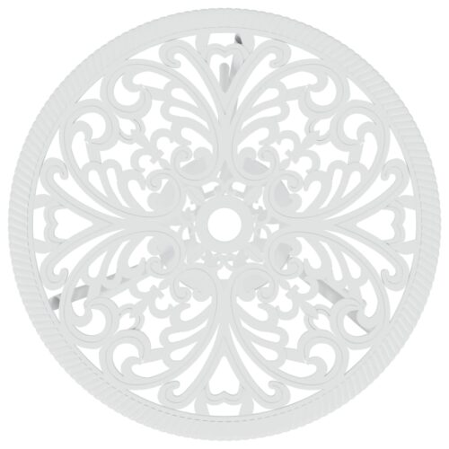 3-Piece Bistro Set Cast Aluminium White - Image 5