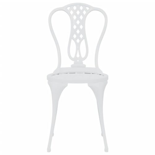 3-Piece Bistro Set Cast Aluminium White - Image 7