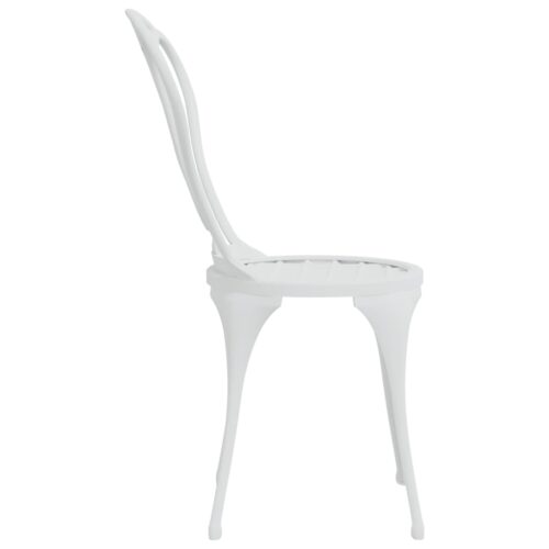 3-Piece Bistro Set Cast Aluminium White - Image 8