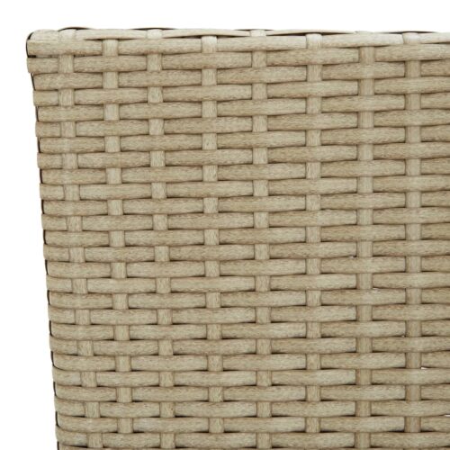 3-Piece Outdoor Dining Set Garden Patio Bistro Chairs Seat Table Furniture Beige - Image 10
