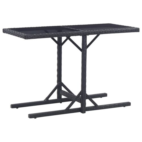 3-Piece Garden Dining Set Black - Image 6