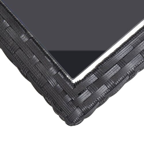 3-Piece Garden Dining Set Black - Image 10