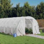 Greenhouse with Steel Frame White 36m 12x3x2m