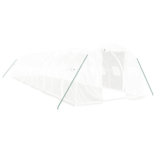 Greenhouse with Steel Frame White 36m 12x3x2m - Image 2