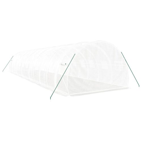 Greenhouse with Steel Frame White 36m 12x3x2m - Image 6