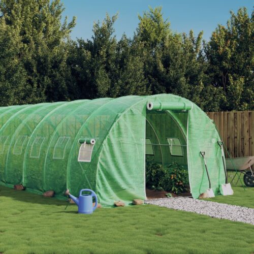 Steel Frame Greenhouse Walk-in Tunnel Garden Shed Plant House Green 24m 8x3x2m - Image 12