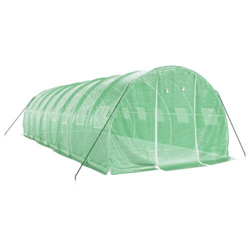 Steel Frame Greenhouse Walk-in Tunnel Garden Shed Plant House Green 24m 8x3x2m - Image 3