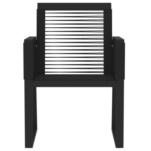 3-Piece Garden Dining Set Black - Image 3
