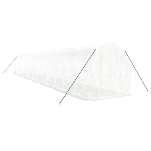 Greenhouse with Steel Frame White 28m 14x2x2m - Image 3