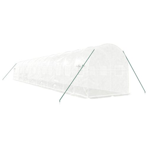 Greenhouse with Steel Frame White 28m 14x2x2m - Image 6