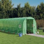 Greenhouse with Steel Frame Green 20m 10x2x2m
