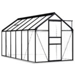 Greenhouse with Base Frame Anthracite Aluminium 7.03m