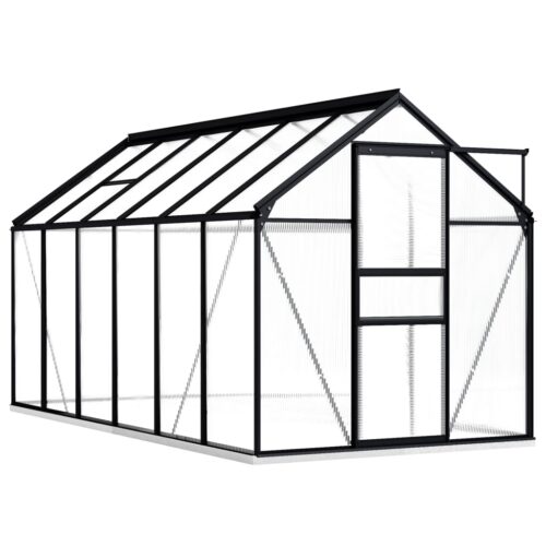 Greenhouse with Base Frame Anthracite Aluminium 7.03m