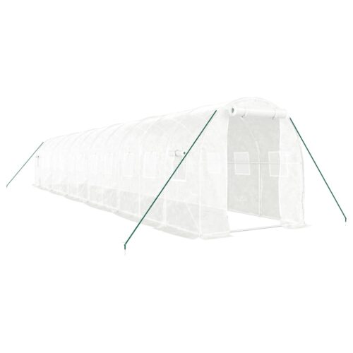 Greenhouse with Steel Frame White 24m 12x2x2m - Image 2