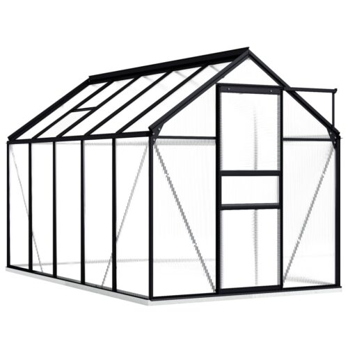 Greenhouse with Base Frame Anthracite Aluminium 5.89m