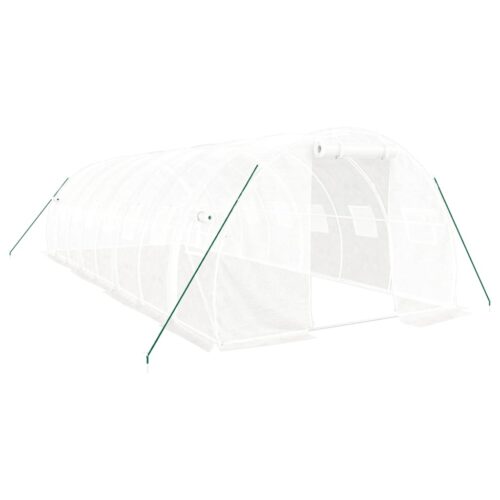 Greenhouse with Steel Frame White 24m 8x3x2m - Image 2