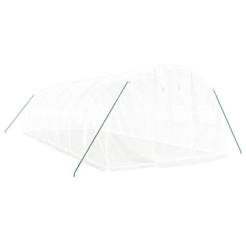 Greenhouse with Steel Frame White 24m 8x3x2m - Image 3