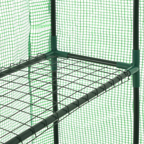 Walk-in Greenhouse with 12 Shelves Steel 143x214x196cm - Image 5