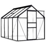 Greenhouse with Base Frame Anthracite Aluminium 4.75m