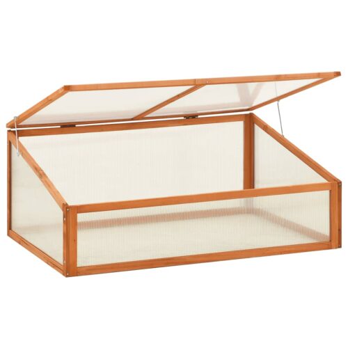 Garden Greenhouse Herbs Flowers Shelf Wood Bed Hot Box Planter 100x65x40cm - Image 2