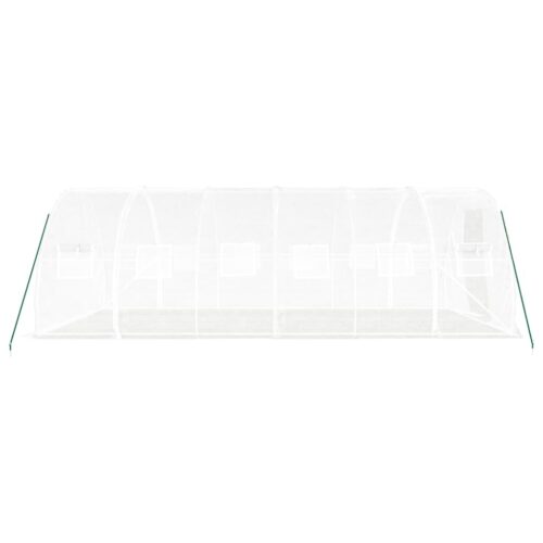 Greenhouse with Steel Frame White 18m 6x3x2m - Image 5