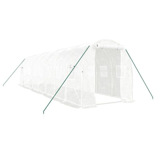 Greenhouse with Steel Frame White 16m 8x2x2m - Image 2
