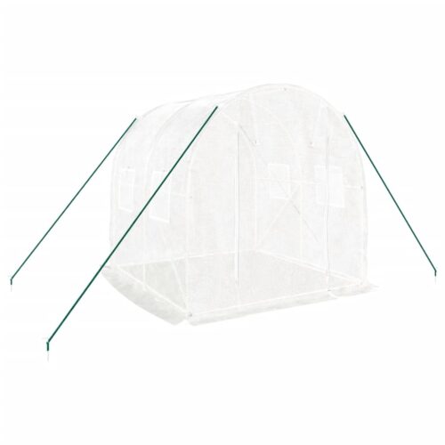 Greenhouse with Steel Frame White 4m 2x2x2m - Image 3