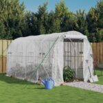 Greenhouse with Steel Frame White 8m 4x2x2m