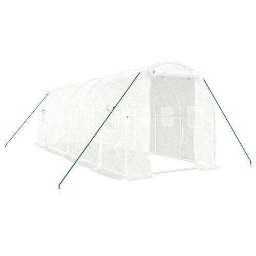 Greenhouse with Steel Frame White 12m 6x2x2m - Image 2
