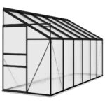 Aluminium Frame Greenhouse Transparent Walk-in Garden Shed Plant Storage House