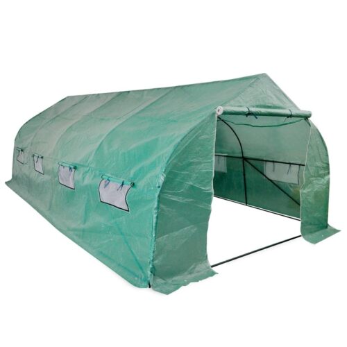 Portable Polytunnel Greenhouse Steel Frame Walk-in 18m