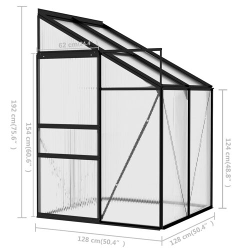 Aluminium Frame Greenhouse Transparent Walk-in Garden Shed Plant Storage House - Image 9