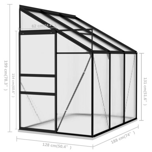 Aluminium Frame Greenhouse Transparent Walk-in Garden Shed Plant Storage House - Image 9